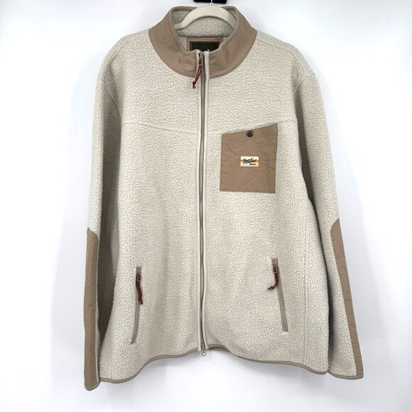 Howler Brothers Men's Chisos Talisman Fleece Jacket 1549 In Oatmeal Size XL GUC - Picture 1 of 15